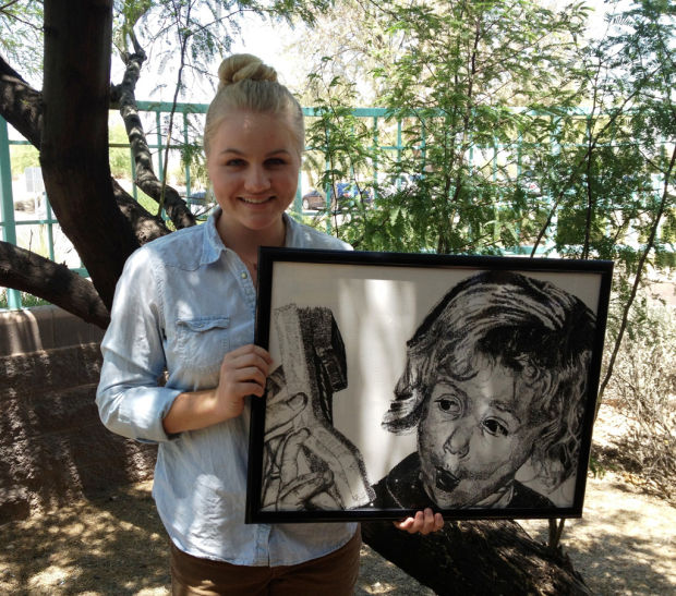 2 Amphi district students win art competition